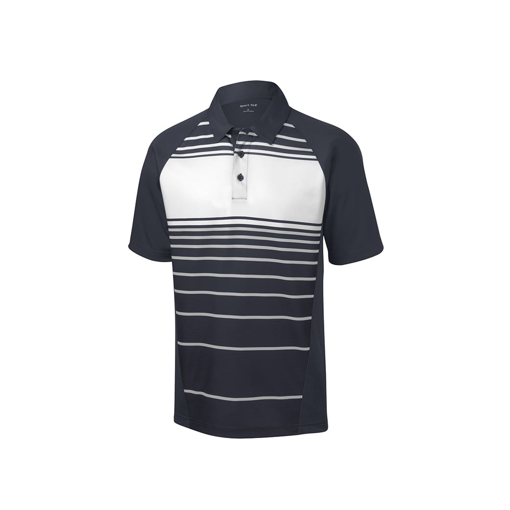 Sport - Tek ST600 Dry Zone Sublimated Stripe Raglan Polo - Gorvex.com