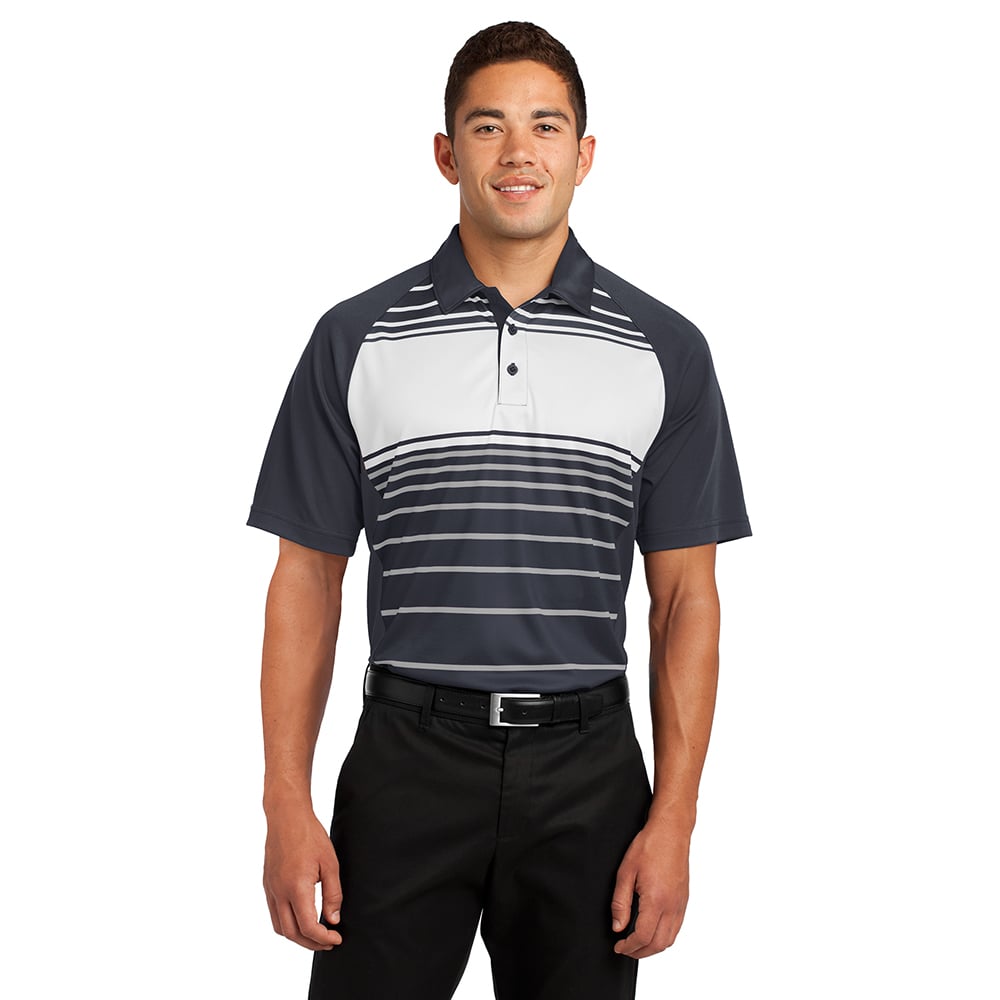 Sport - Tek ST600 Dry Zone Sublimated Stripe Raglan Polo - Gorvex.com