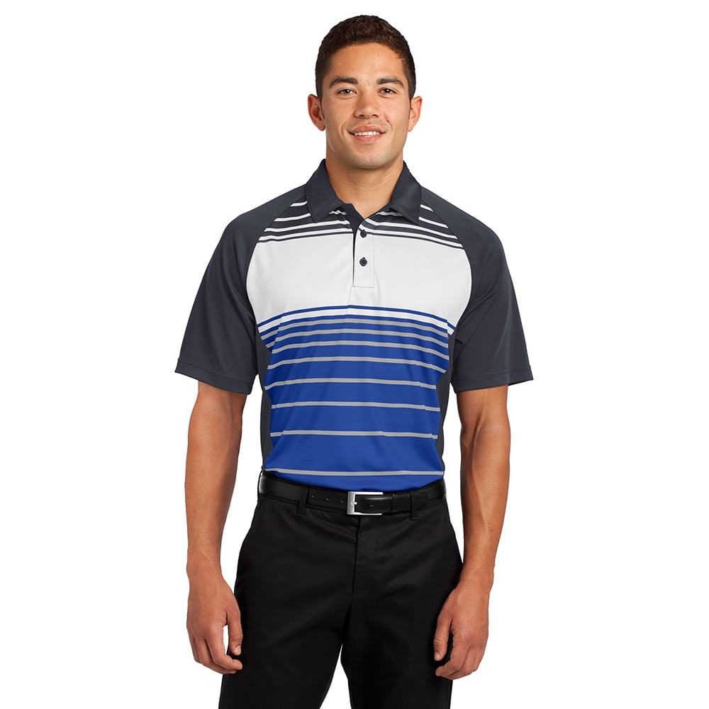 Sport - Tek ST600 Dry Zone Sublimated Stripe Raglan Polo - Gorvex.com