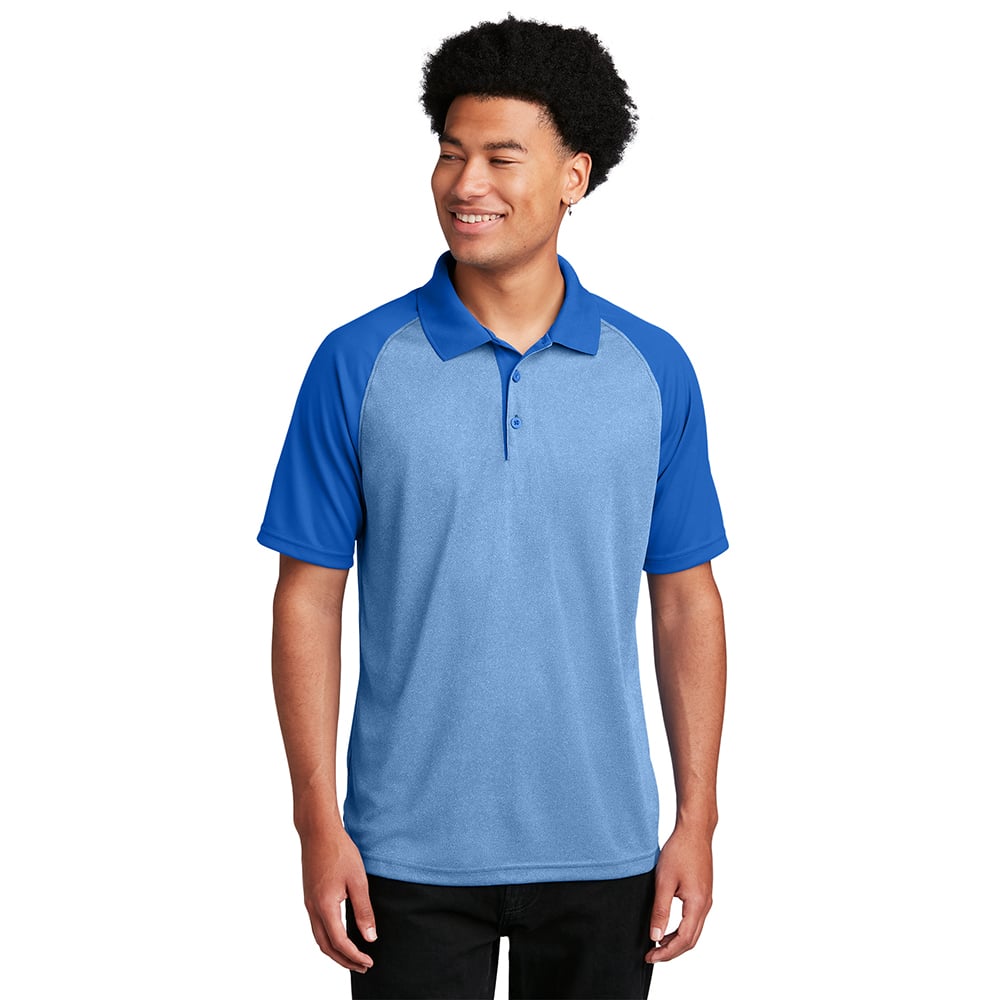 Sport - Tek ST641 PosiCharge RacerMesh Raglan Heather Polo - Gorvex.com