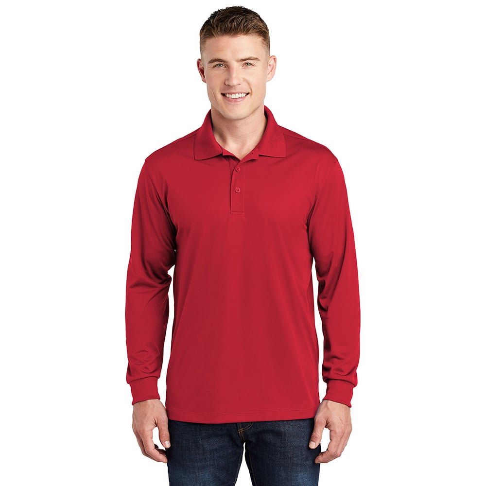 Sport - Tek ST657 Sport - Wick Micropique Long Sleeve Polo - Gorvex.com