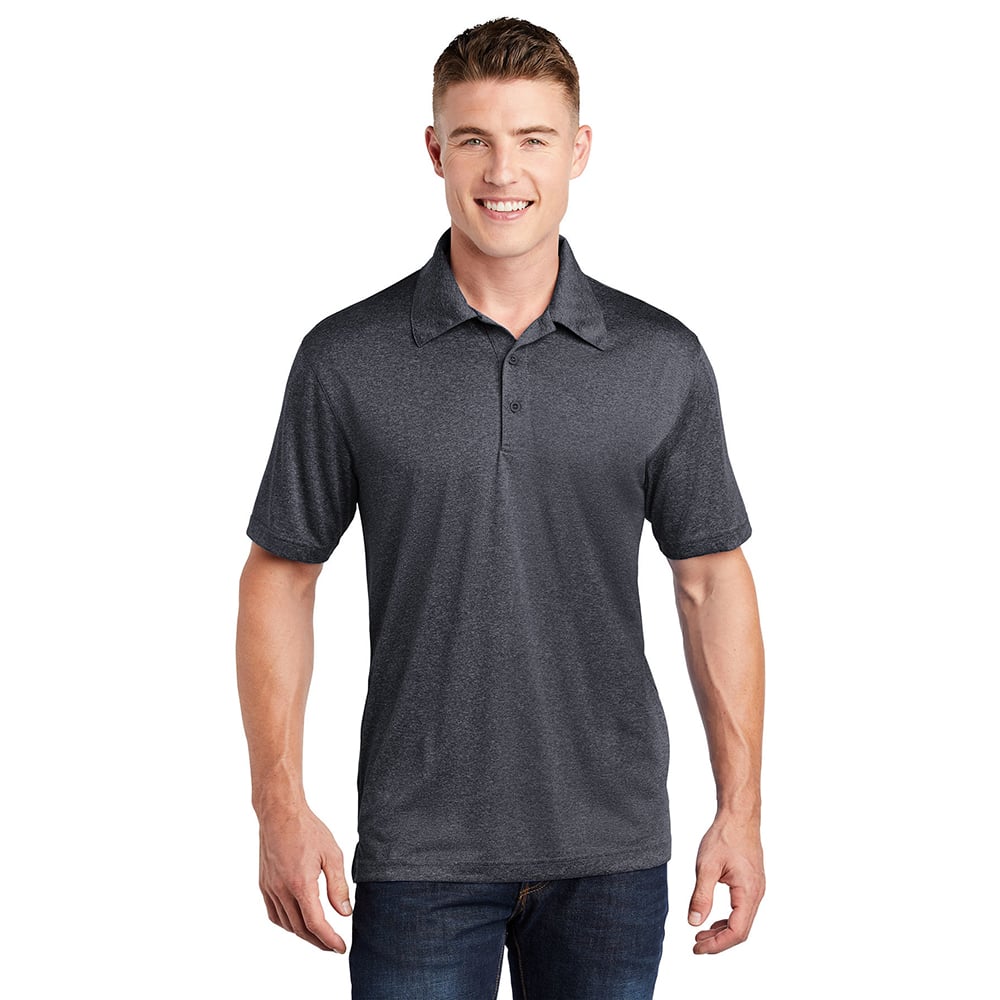 Sport - Tek ST660 Heather Contender Polo with 3 - Button Placket - Gorvex.com