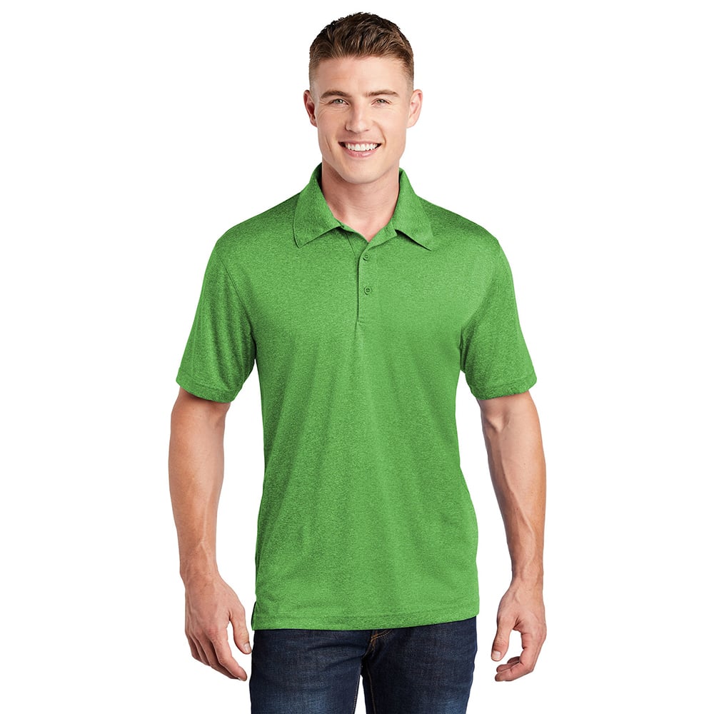 Sport - Tek ST660 Heather Contender Polo with 3 - Button Placket - Gorvex.com