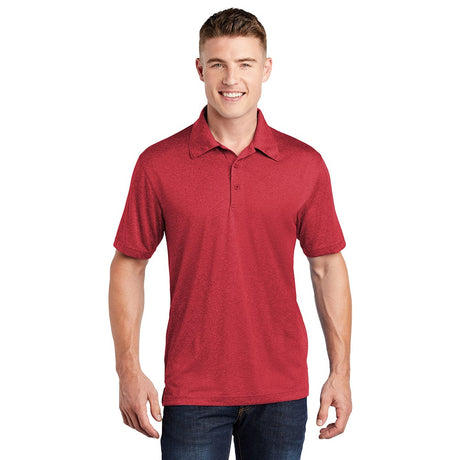 Sport - Tek ST660 Heather Contender Polo with 3 - Button Placket - Gorvex.com