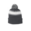 Sport - Tek STC28 Two - toned Pom Pom Stripe Beanie - Gorvex.com