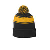 Sport - Tek STC28 Two - toned Pom Pom Stripe Beanie - Gorvex.com