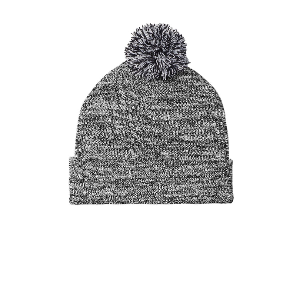 Sport - Tek STC41 Acrylic Heather Pom Pom Beanie - Gorvex.com