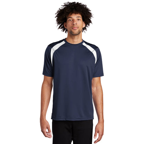 Sport - Tek T478 Dry Zone Modified Raglan Sleeves Colorblock Crew Shirt - Gorvex.com