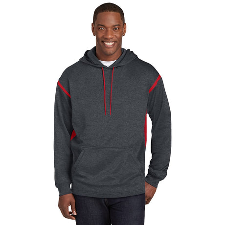 Sport - Tek TST246 Tall Tech Fleece Colorblock Hooded Sweatshirt - Gorvex.com