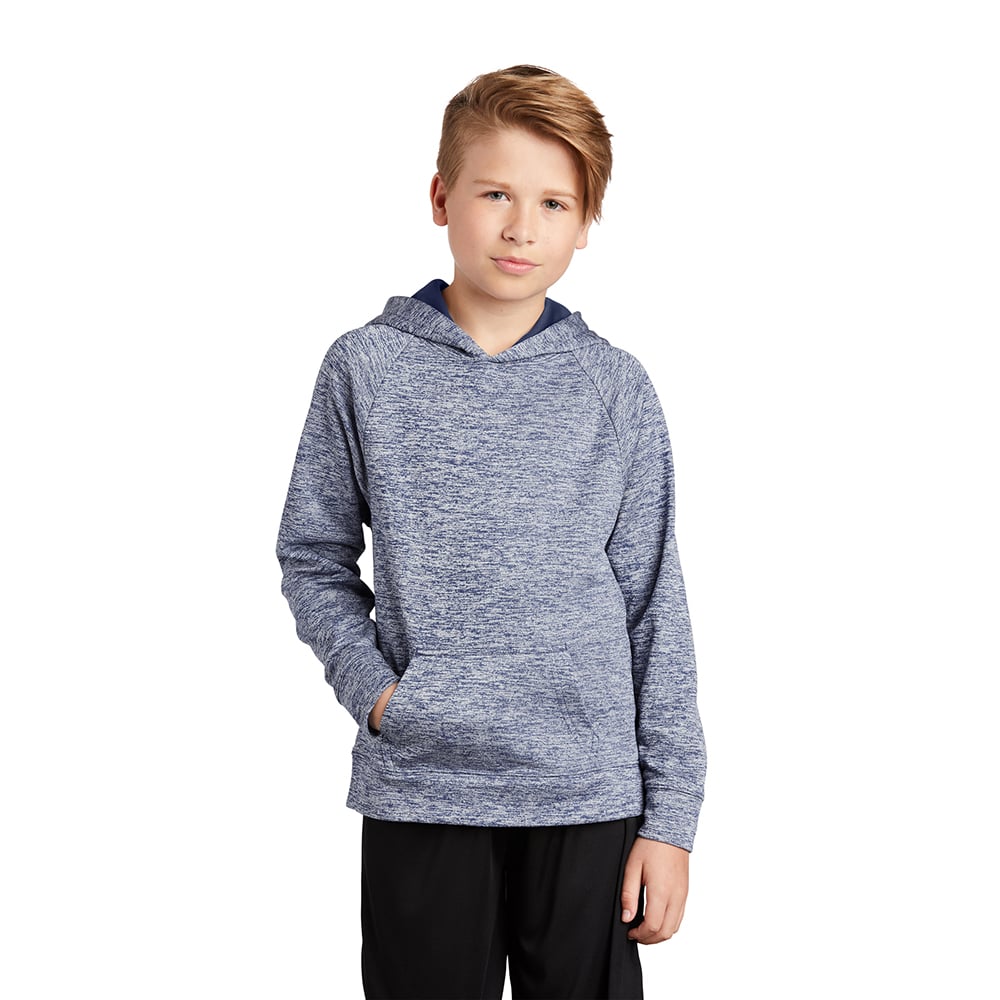 Sport - Tek YST225 Youth PosiCharge Electric Heather Hooded Pullover - Gorvex.com