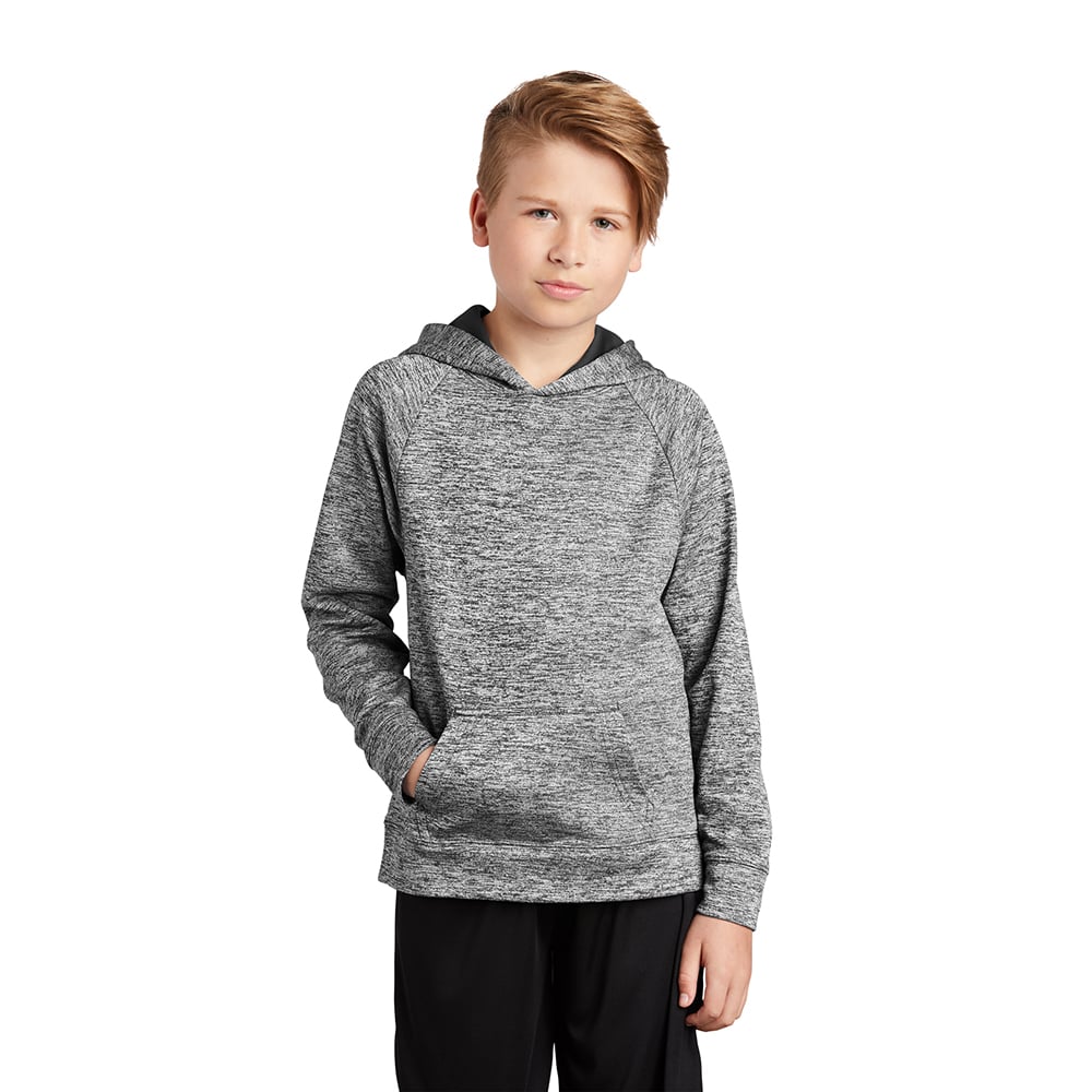 Sport - Tek YST225 Youth PosiCharge Electric Heather Hooded Pullover - Gorvex.com