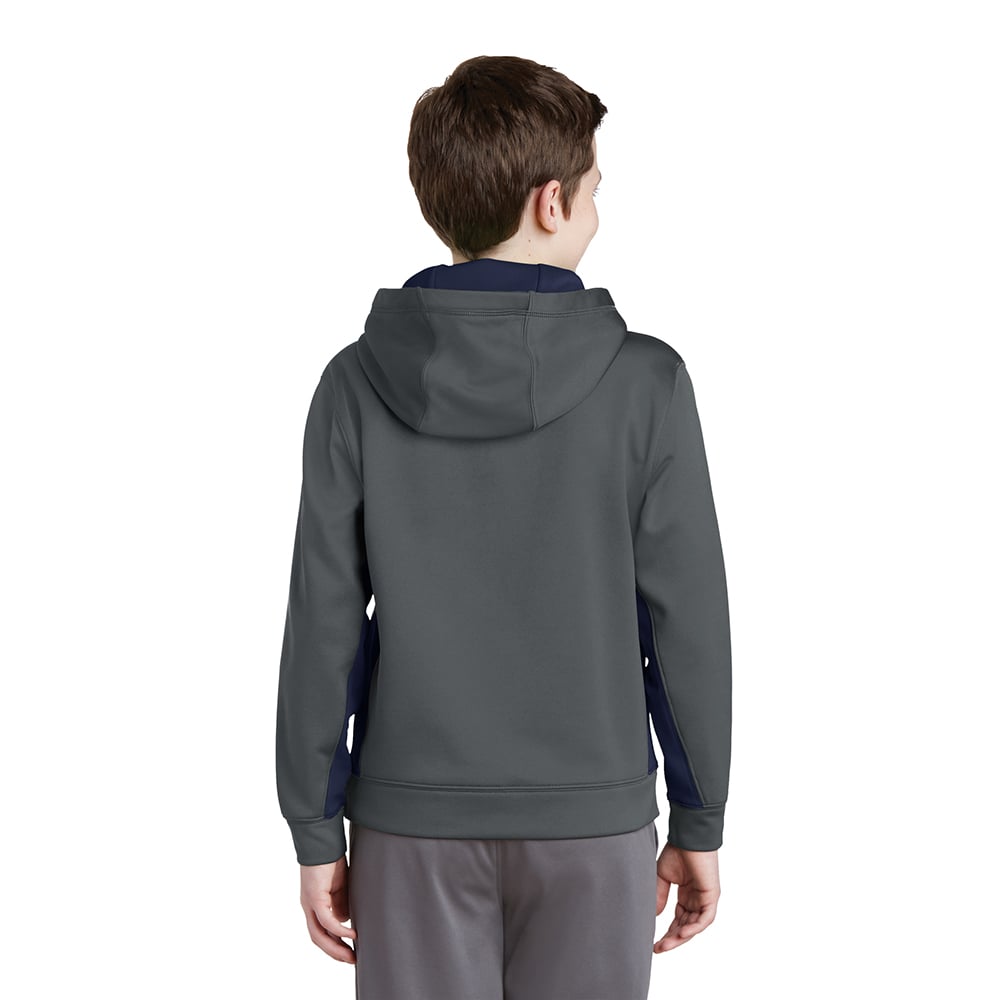 Sport - Tek YST235 Youth Sport - Wick Fleece Colorblock Hooded Pullover - Gorvex.com