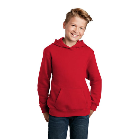 Sport - Tek YST254 Youth Hooded Sweatshirt with Front Pouch Pocket - Gorvex.com