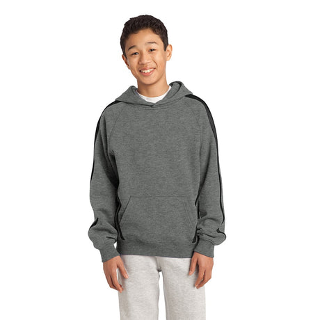 Sport - Tek YST265 Youth Sleeve Stripe Pullover Hooded Sweatshirt - Gorvex.com