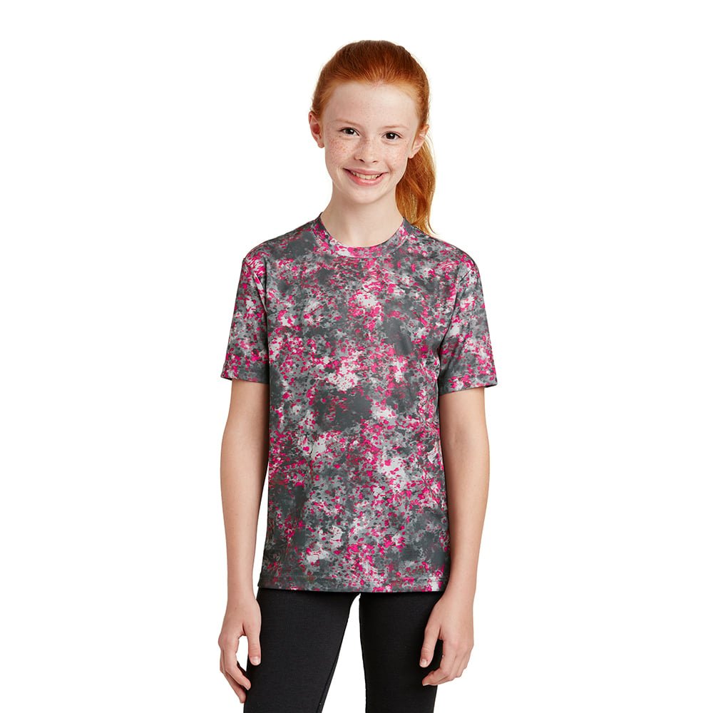 Sport - Tek YST330 Youth Mineral Freeze T-Shirt with Drop Sleeve - Gorvex.com