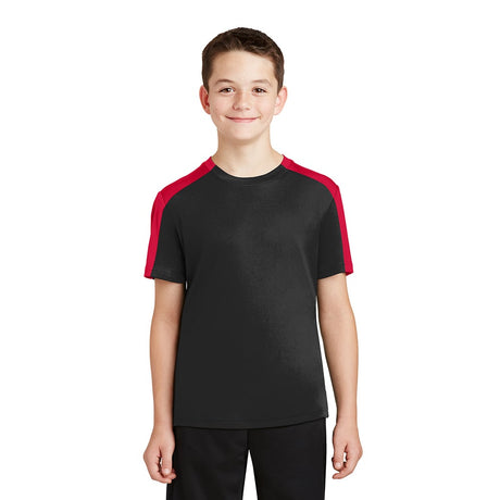 Sport - Tek YST354 Youth PosiCharge Competitor Sleeve - Blocked T-Shirt - Gorvex.com