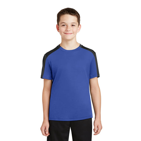 Sport - Tek YST354 Youth PosiCharge Competitor Sleeve - Blocked T-Shirt - Gorvex.com