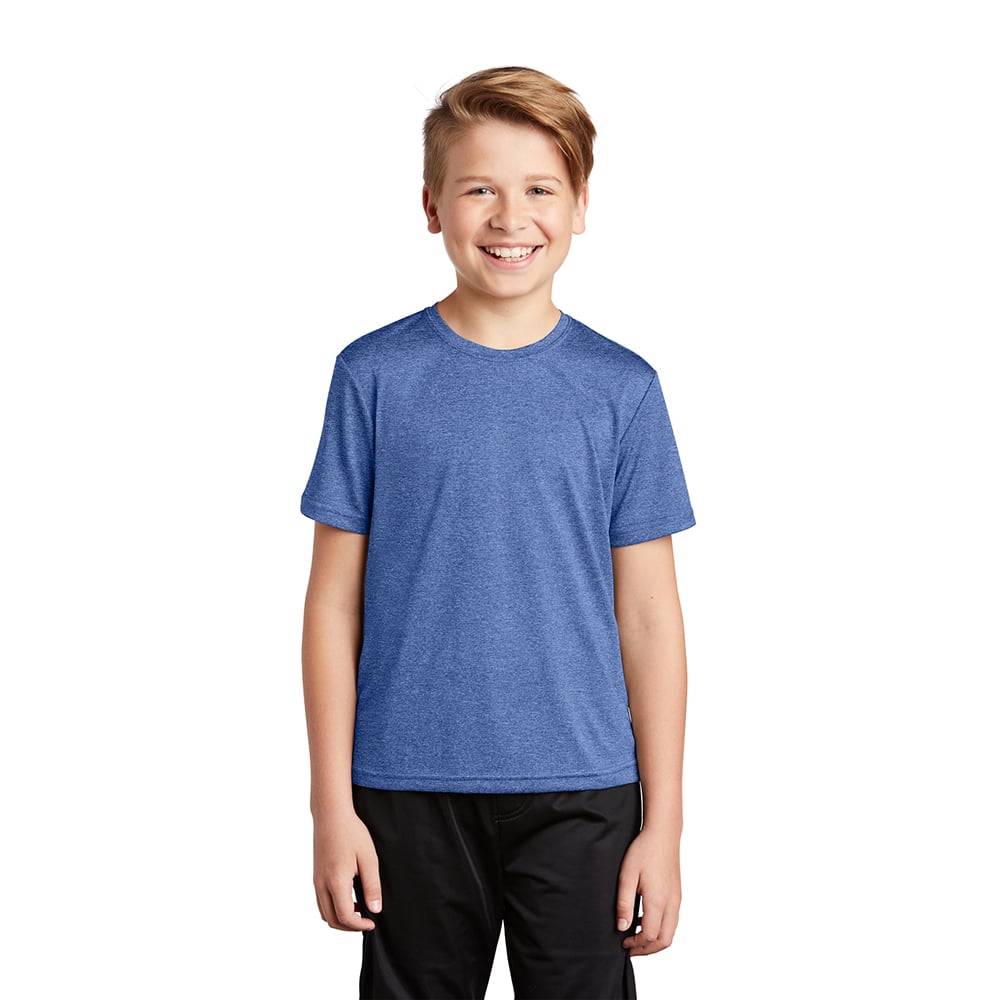 Sport - Tek YST360 Youth Heather Contender T-Shirt with Drop Sleeve - Gorvex.com