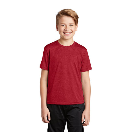 Sport - Tek YST360 Youth Heather Contender T-Shirt with Drop Sleeve - Gorvex.com