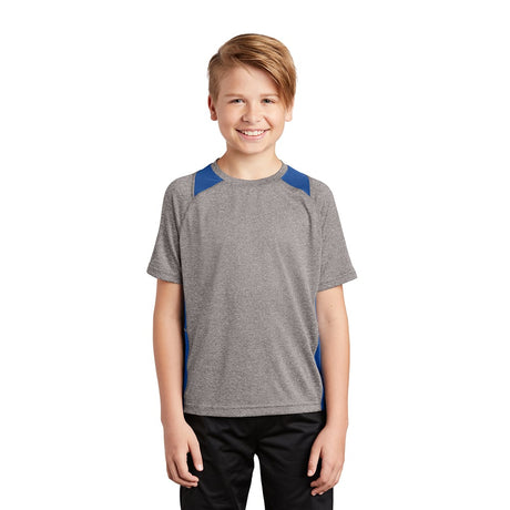 Sport - Tek YST361 Youth Heather Raglan Colorblock Contender T-Shirt - Gorvex.com