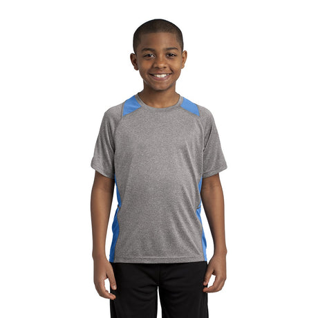 Sport - Tek YST361 Youth Heather Raglan Colorblock Contender T-Shirt - Gorvex.com