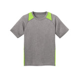 Sport - Tek YST361 Youth Heather Raglan Colorblock Contender T-Shirt - Gorvex.com