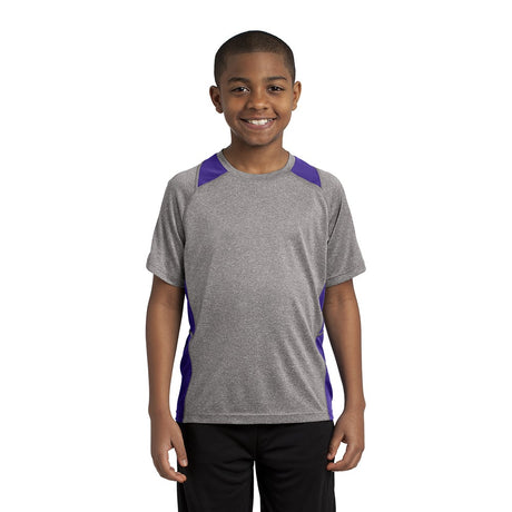 Sport - Tek YST361 Youth Heather Raglan Colorblock Contender T-Shirt - Gorvex.com