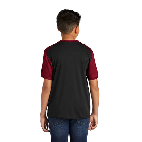 Sport - Tek YST371 Youth CamoHex Colorblock T-Shirt - Gorvex.com