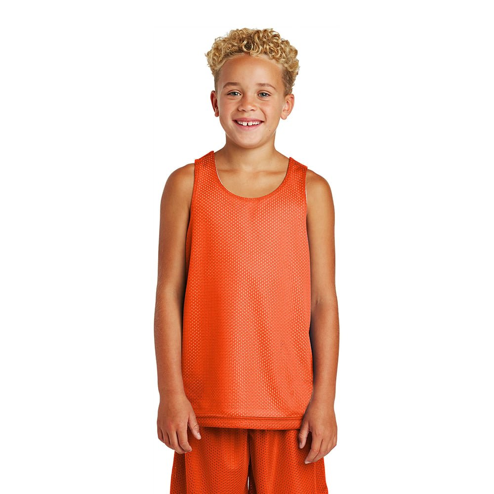 Sport - Tek YST500 Youth PosiCharge Classic Mesh Reversible Tank - Gorvex.com