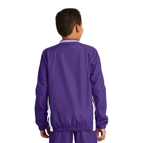 Sport - Tek YST62 Youth Tipped V - Neck Raglan Wind Shirt with Pockets - Gorvex.com