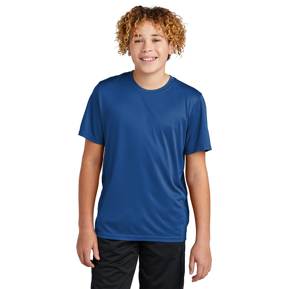 Sport - Tek YST720 Youth PosiCharge Re - Compete Short Sleeve Recycled Tee - Gorvex.com