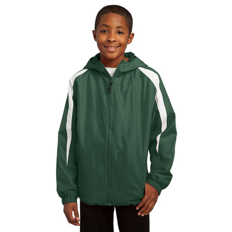 Sport - Tek YST81 Youth Fleece - Lined Colorblock Jacket with Pockets - Gorvex.com