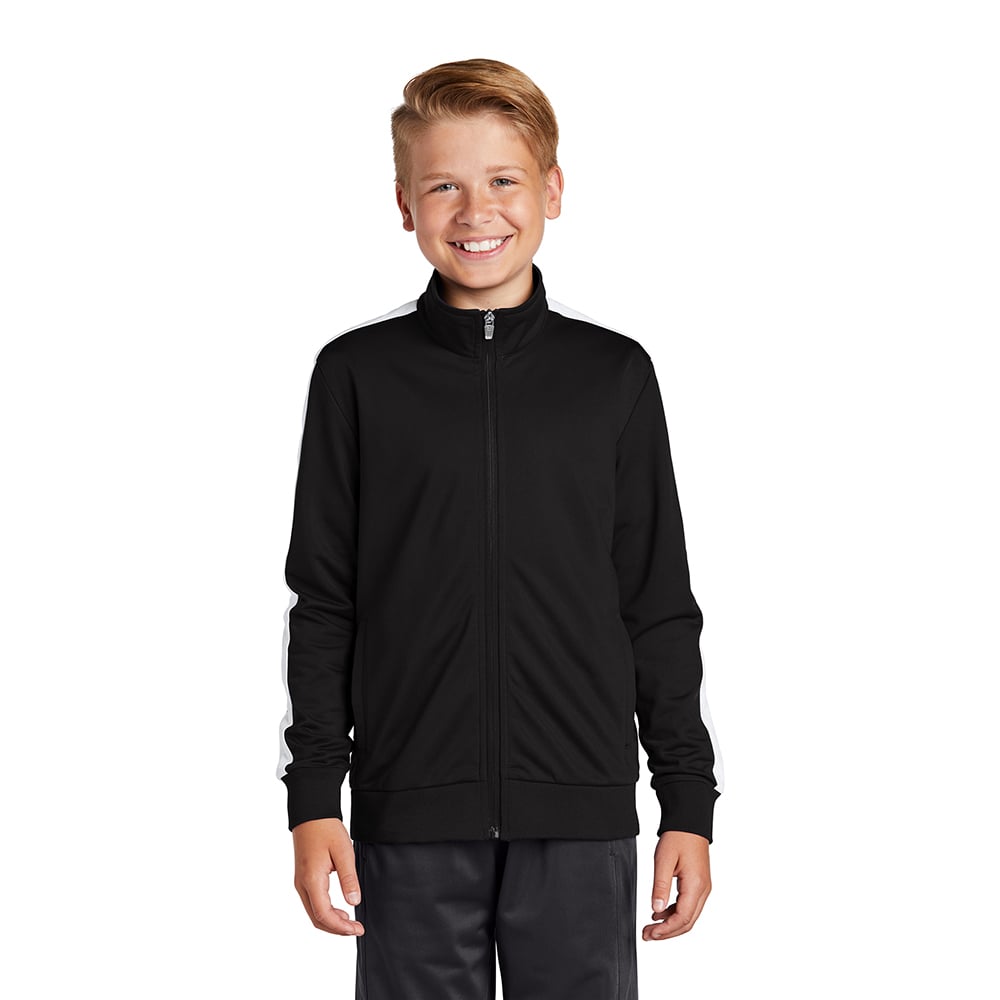 Sport - Tek YST94 Youth Tricot Track Jacket with Front Pockets - Gorvex.com