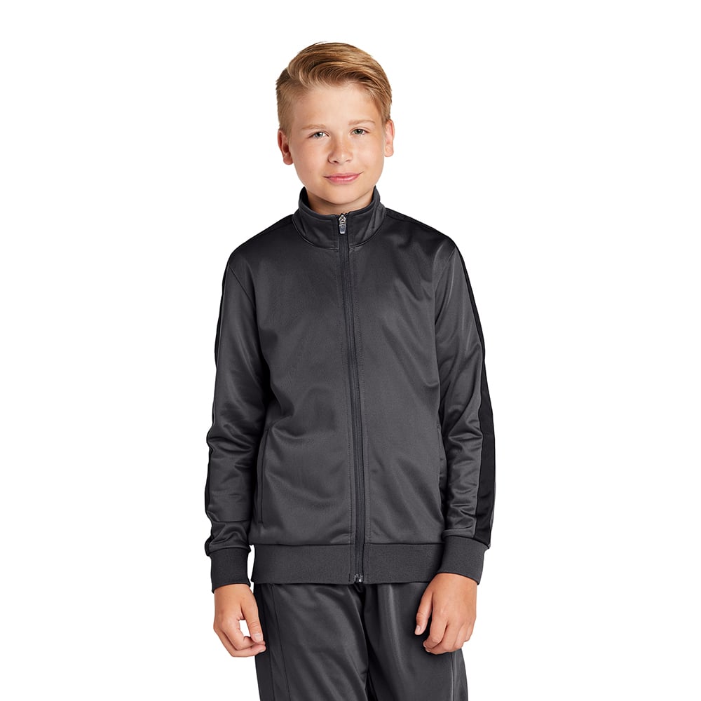 Sport - Tek YST94 Youth Tricot Track Jacket with Front Pockets - Gorvex.com