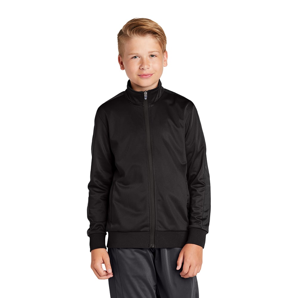 Sport - Tek YST94 Youth Tricot Track Jacket with Front Pockets - Gorvex.com