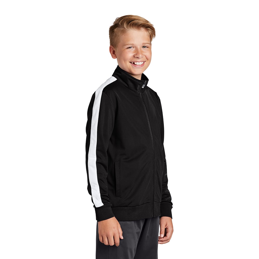 Sport - Tek YST94 Youth Tricot Track Jacket with Front Pockets - Gorvex.com