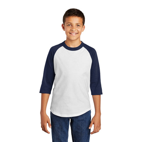 Sport - Tek YT200 Youth Colorblock Quarter Sleeve Raglan Jersey - Gorvex.com