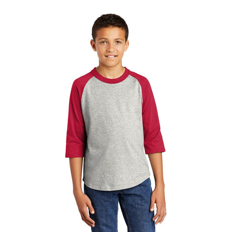 Sport - Tek YT200 Youth Colorblock Quarter Sleeve Raglan Jersey - Gorvex.com