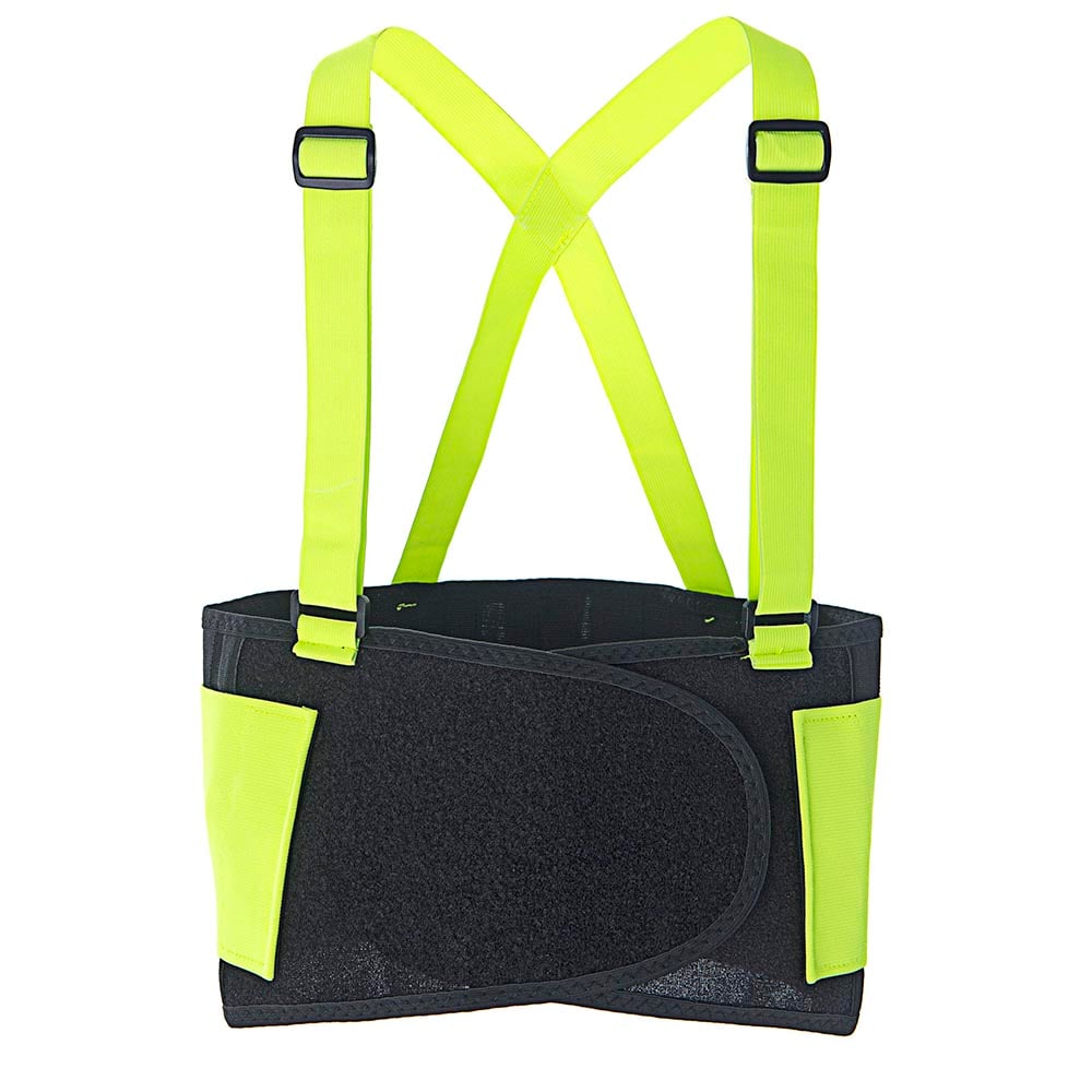 Cordova Hi Vis Back Support Belt with Attached Suspenders