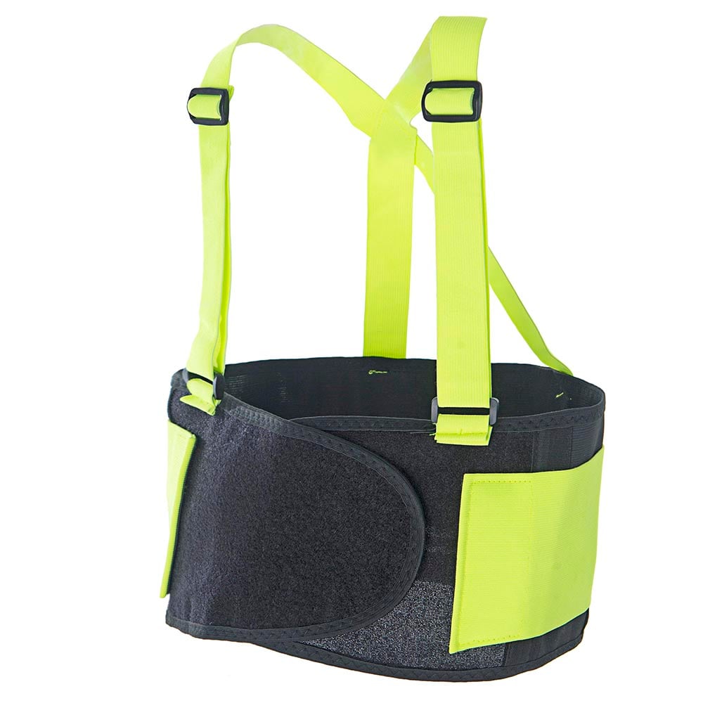 Cordova Hi Vis Back Support Belt with Attached Suspenders