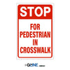 Stop For Pedestrian in Crosswalk - Parking Control Sign, 24x18, Aluminum - Gorvex.com