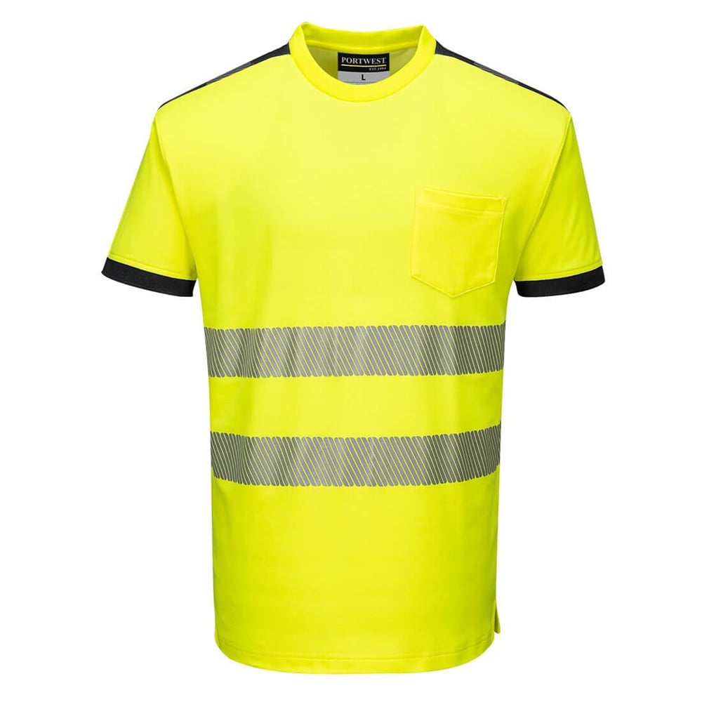 Portwest T181 PW3 Series Hi Vis Short Sleeved Shirt with Segmented Tapes