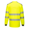 Portwest T185 PW3 Hi Vis Long Sleeve T Shirt with Segmented Tape