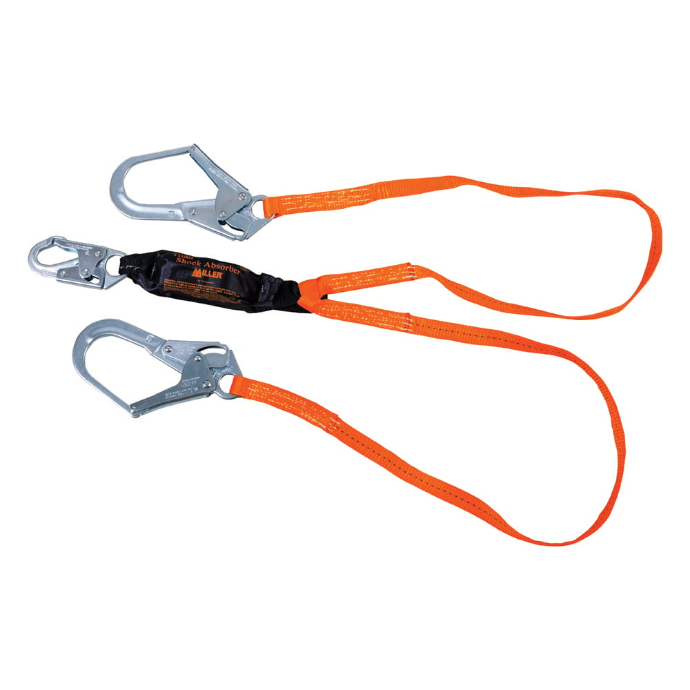 Miller Titan™ Double-Legged Lanyard with Shock Absorber & Snap Hooks