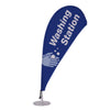 Hand Washing Station Mini Teardrop Banner Display Kit, Sign Kit, 9"W x 17.5"H x 3.12"D