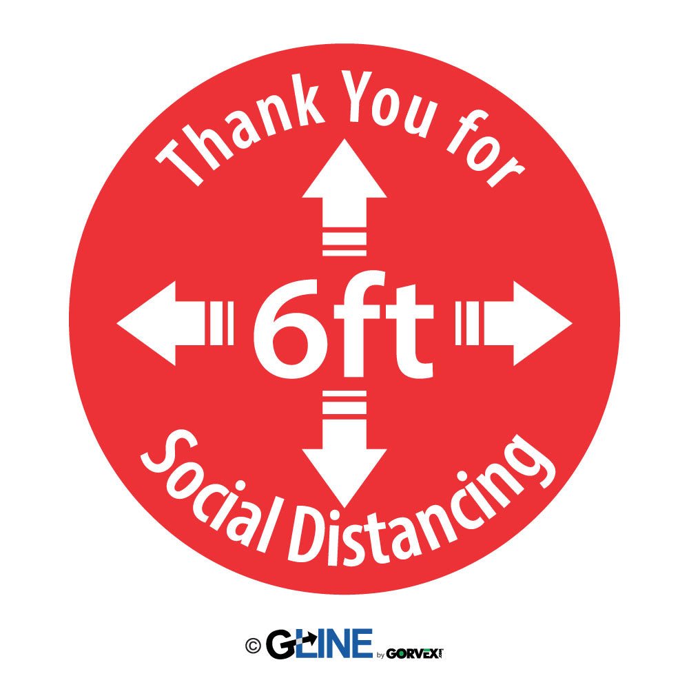 Thank You for Social Distancing PeopleFlow Social Distancing Spacer - Gorvex.com