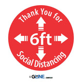 Thank You for Social Distancing PeopleFlow Social Distancing Spacer - Gorvex.com