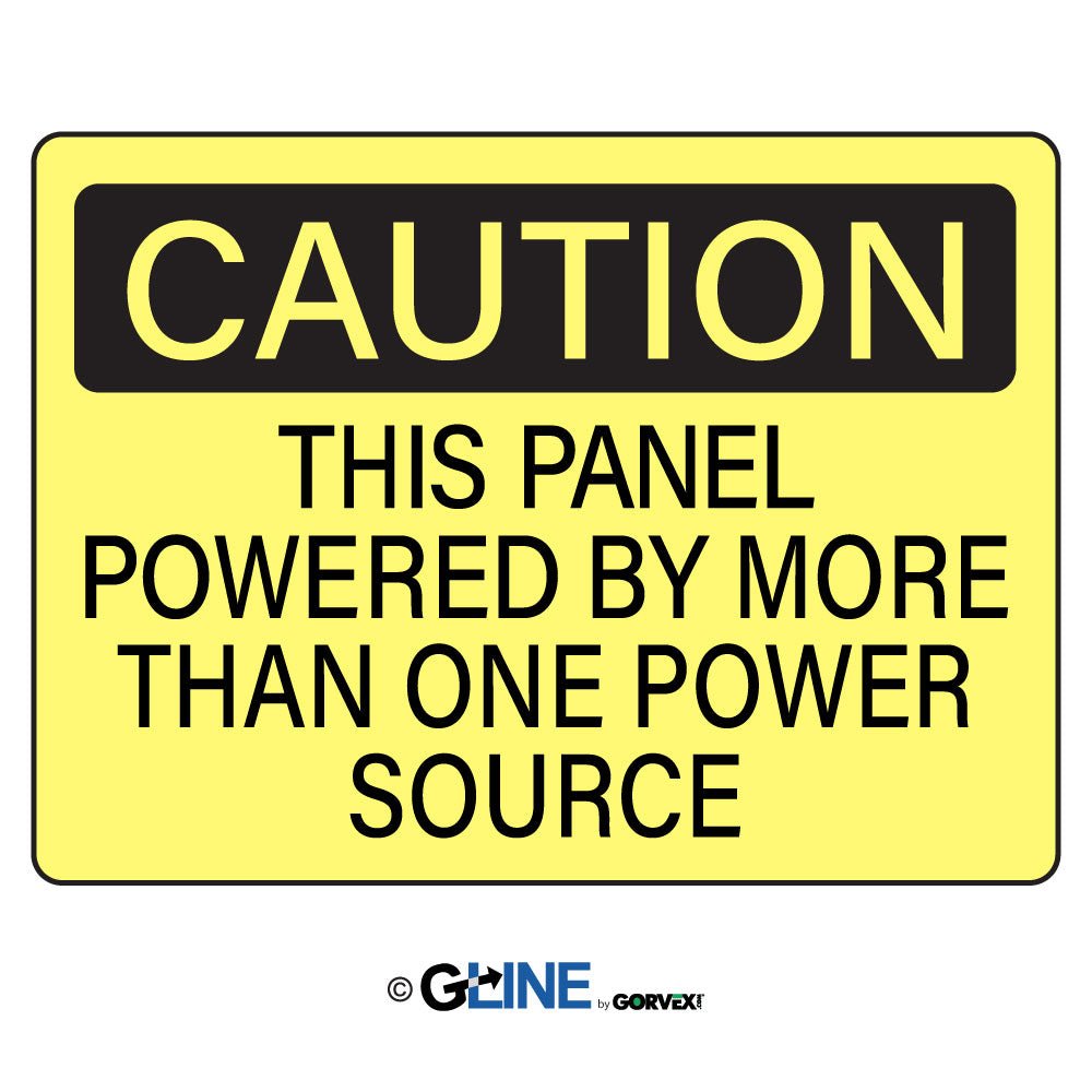 This Panel Powered by More Than One Power Source - Caution Sign - Gorvex.com