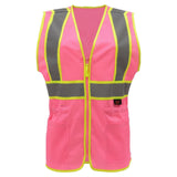 Two - Tone Ladies Hi Vis Vest with Zipper Closure, Economy Class 2 - Gorvex.com