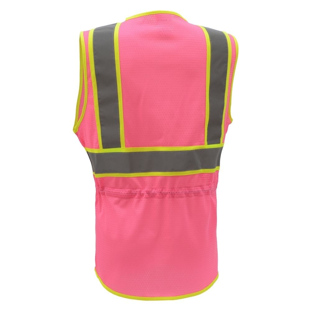 Two - Tone Ladies Hi Vis Vest with Zipper Closure, Economy Class 2 - Gorvex.com